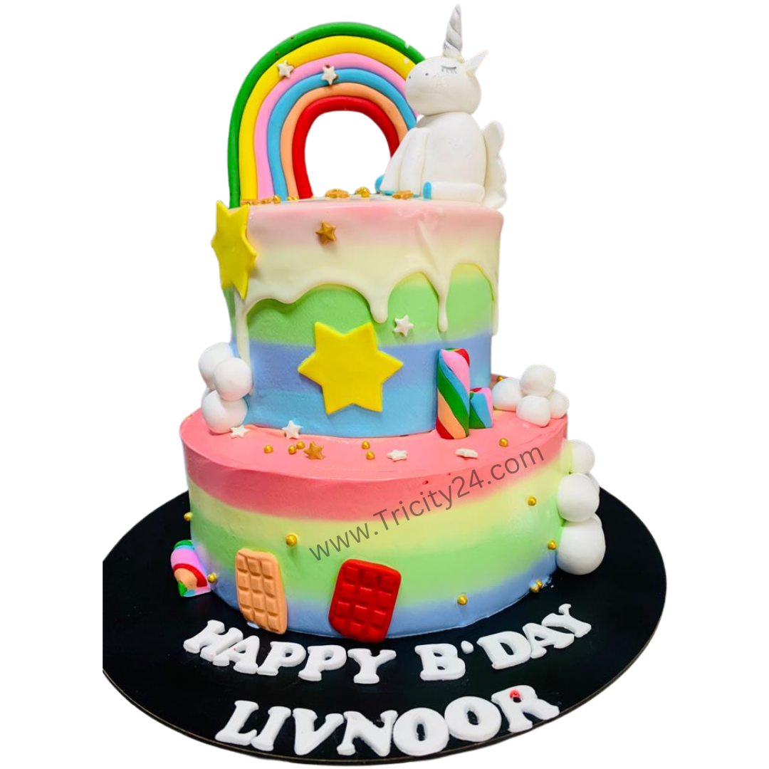Rainbow High Dolls Party Decorations  Rainbow themed birthday party, Girls  birthday party decorations, Unicorn birthday party cake