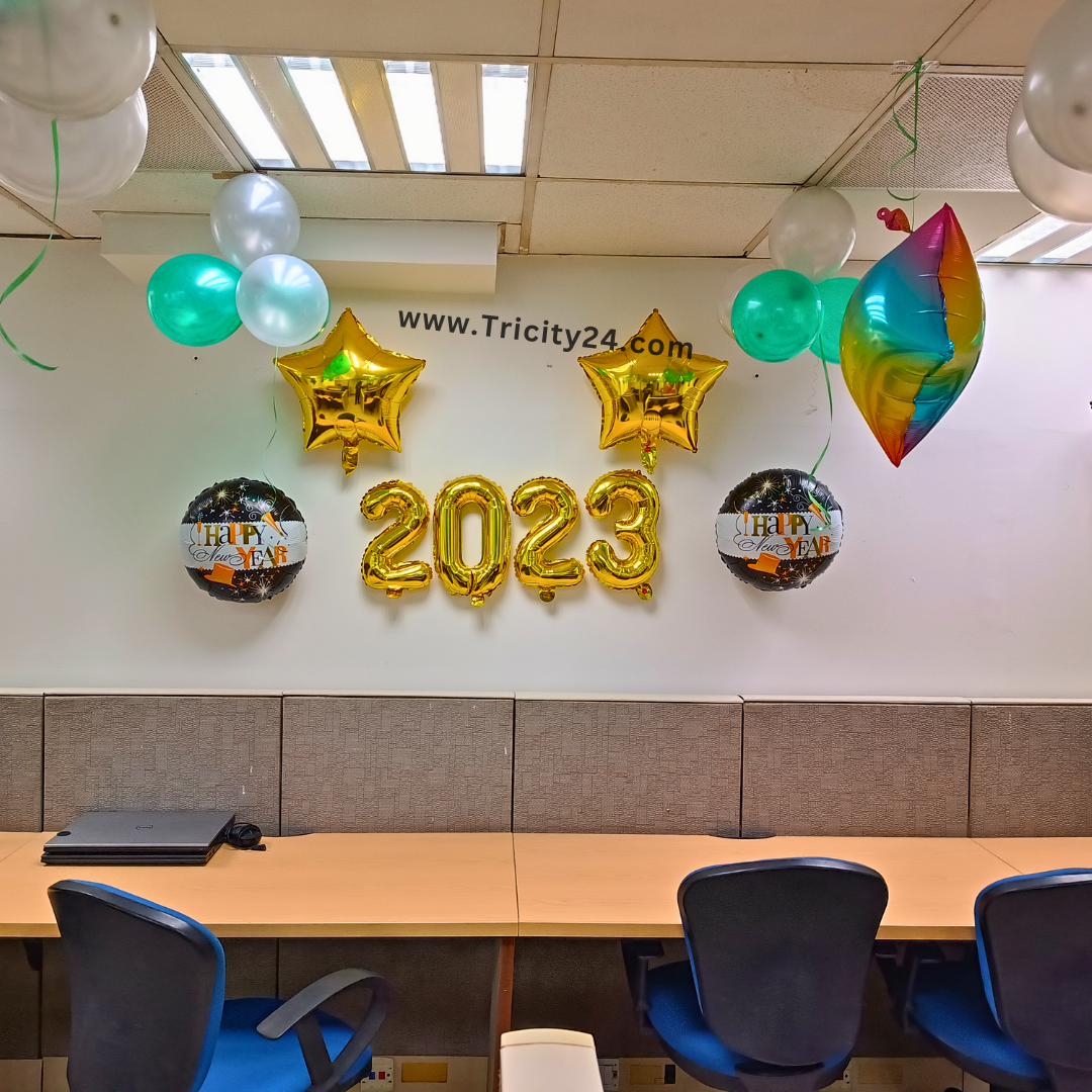 New Year Office Balloon Decoration (P508). Tricity 24