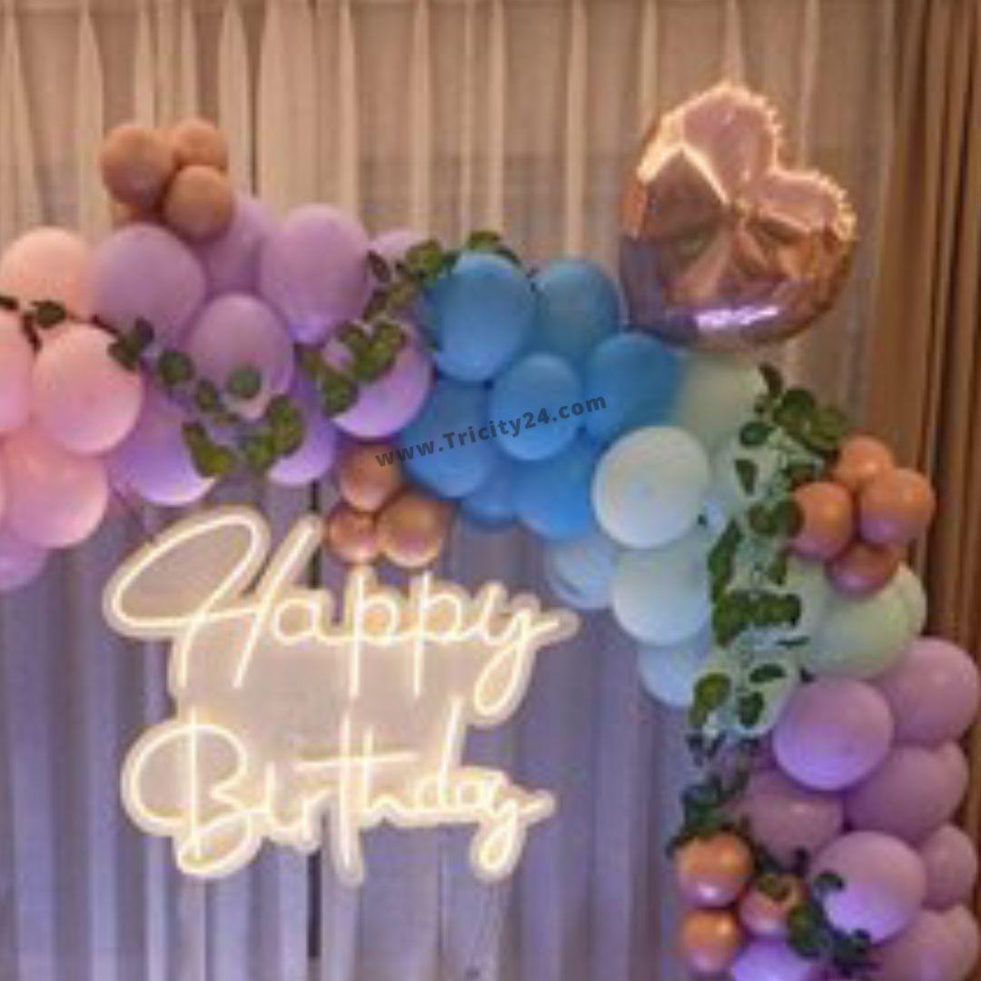 Purple 18th Birthday Decorations, Pastel Purple Balloons HAPPY