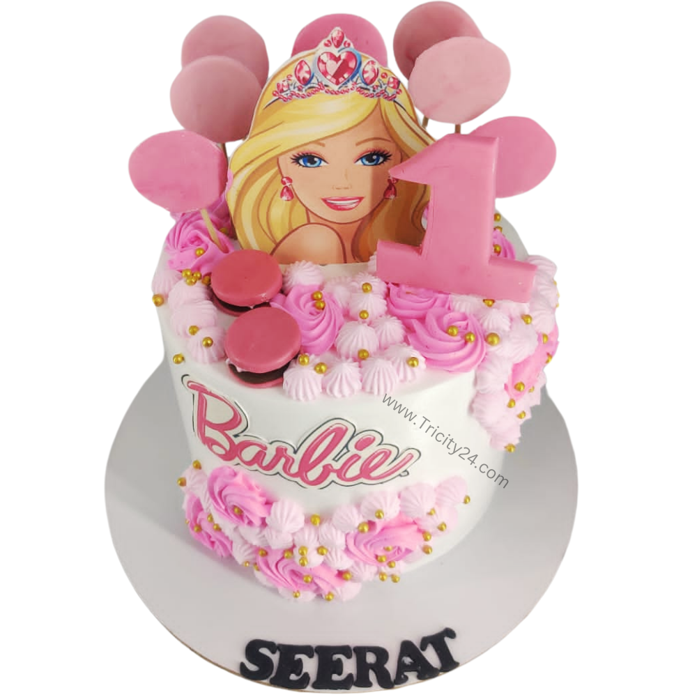 (M909) Barbie Theme Cake (1 Kg).