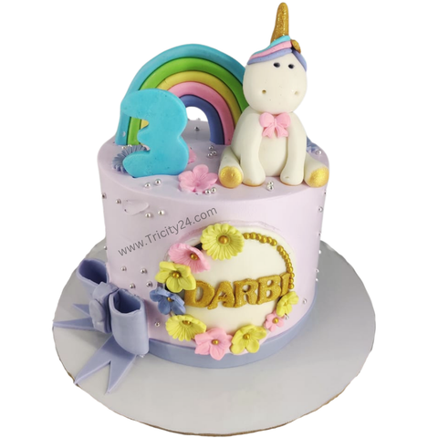 (M914) Unicorn Theme Cake (1 Kg).