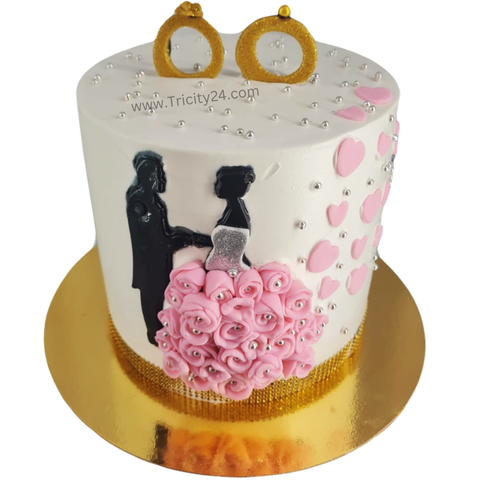 (M928) Engagement Theme Cake (1 Kg).