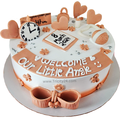 (M958) Welcome Baby Theme Cake (1 Kg).