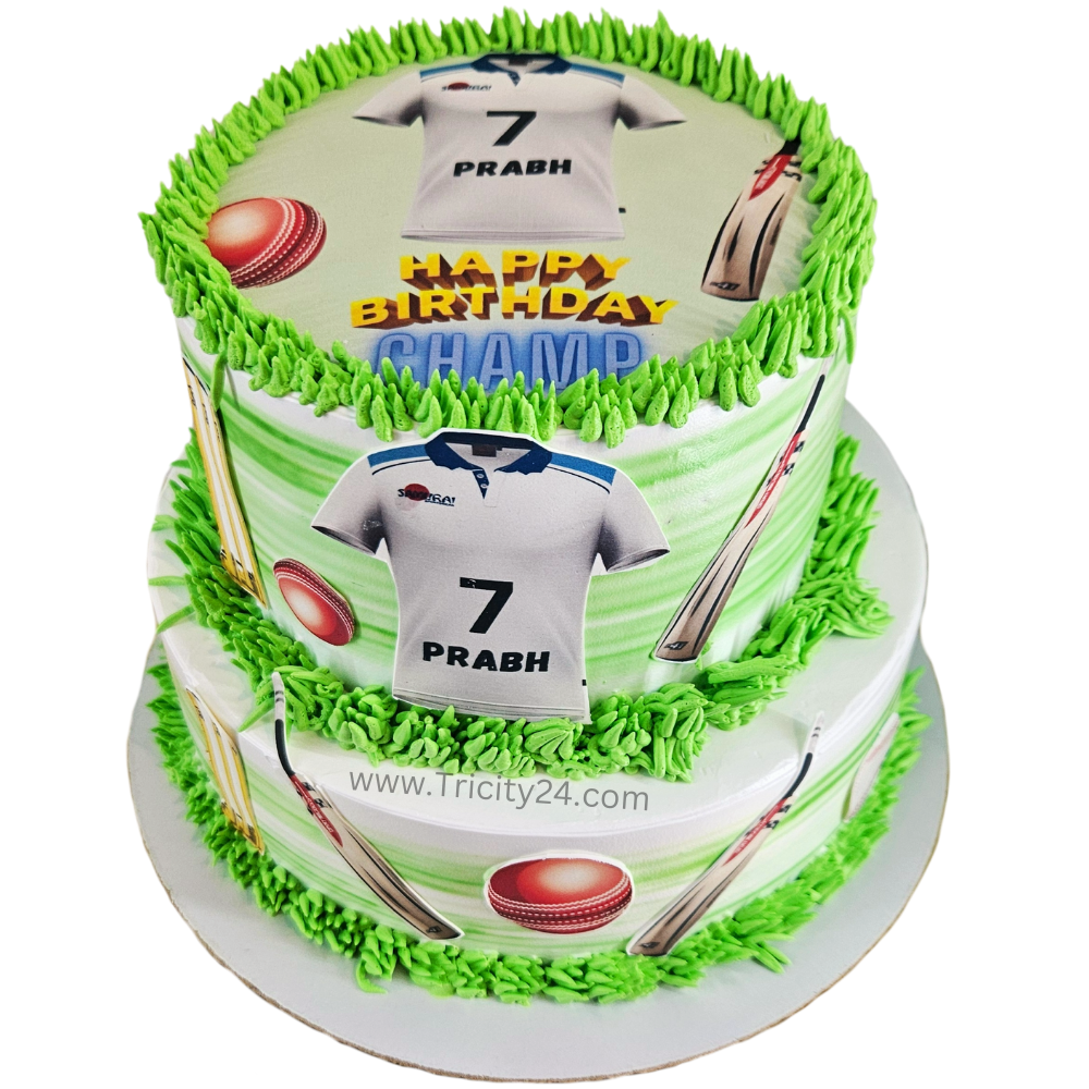 (M882) Cricket Theme Cake(2Kg)