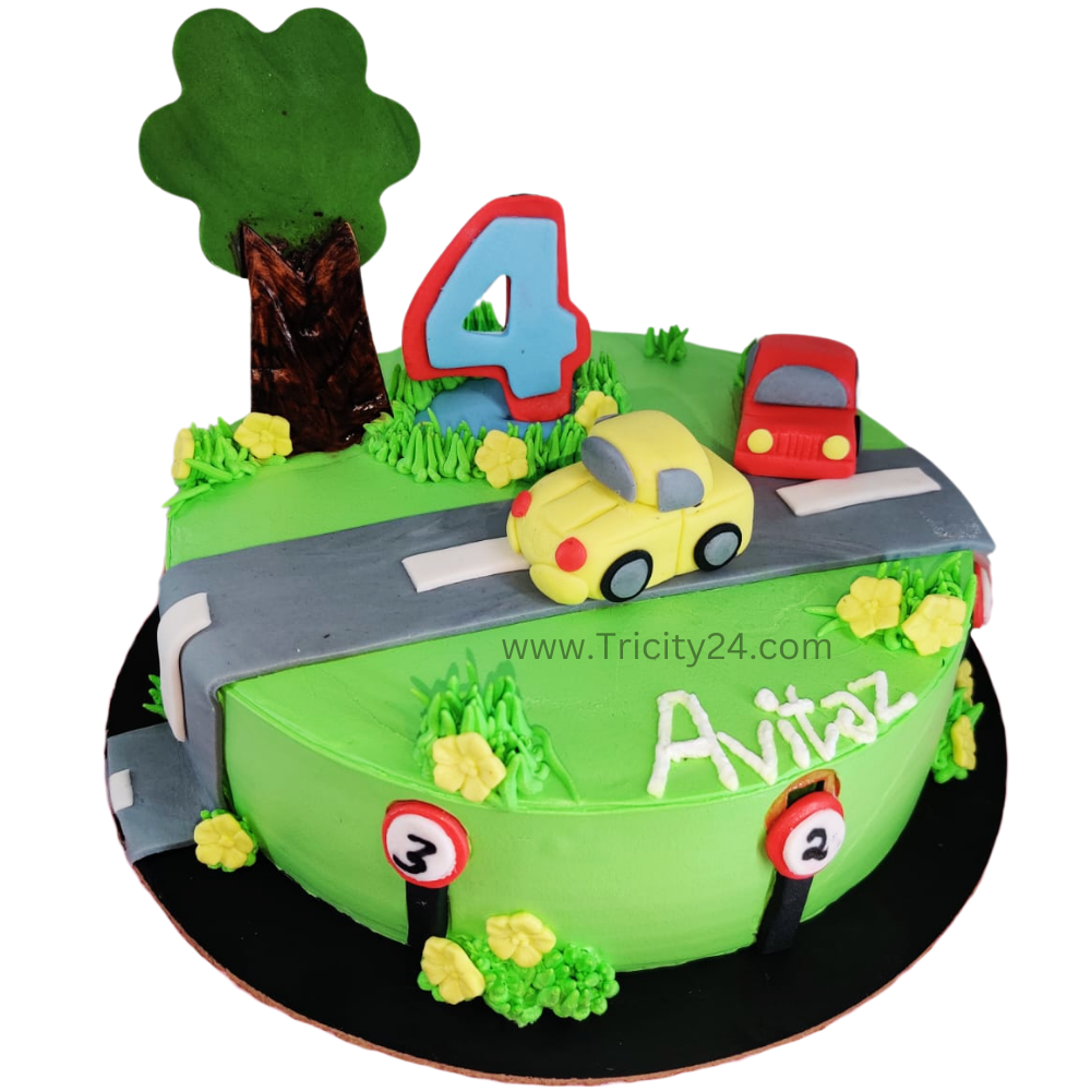 (M968)  Car Theme Cake (1 Kg)