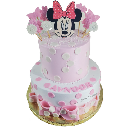 (M1028) Minnie Mouse Theme Cake(2Kg)