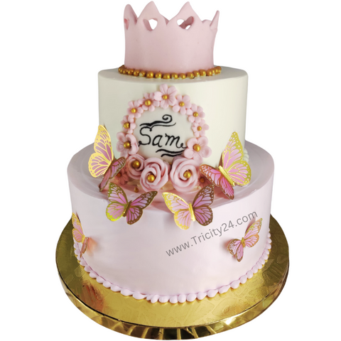 (M1043)Rose Butterfly Theme Cake(2Kg)