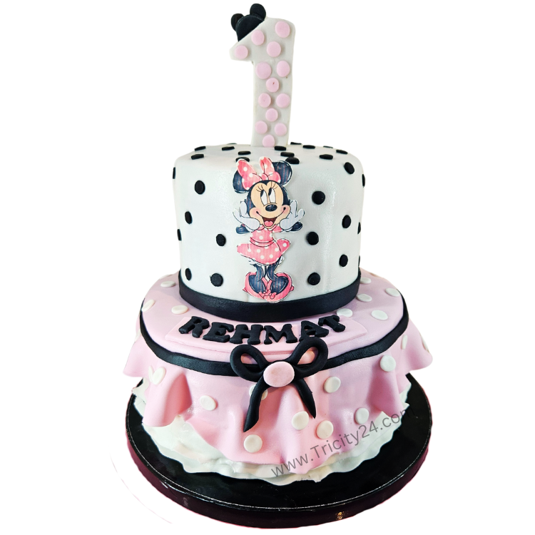 (M1044) Minnie Mouse Theme Cake(2Kg)