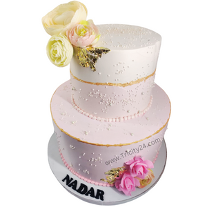 (M1059) Flower Theme Cake (2Kg)