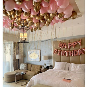 Happy Birthday Rose Gold Theme Decoration (P49).