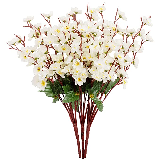 White Artificial White Cherry Blossom Flower Bouquet (Rental) R42