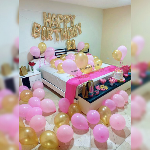 Pink & Golden Birthday Decoration (P83).