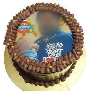 (M297) Photo Chocolate Cake (Half Kg).