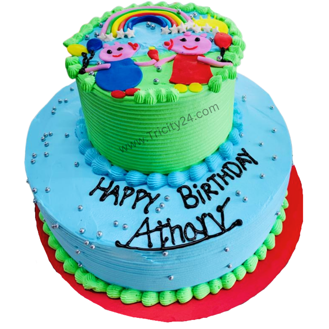 Peppa Pig Theme Birthday Cake | centenariocat.upeu.edu.pe