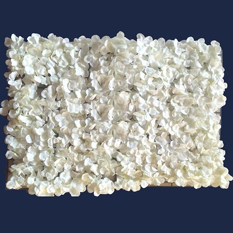 Artificial Vertical Garden Mat with White Flowers (Rental) R18