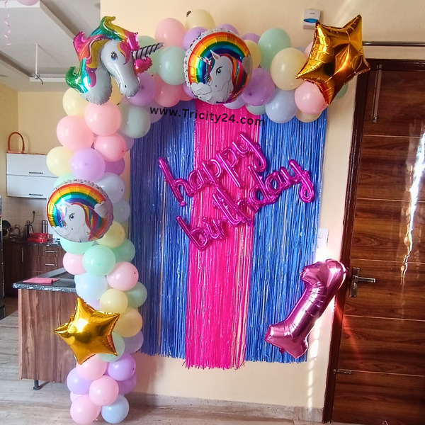 Unicorn Theme 1st Birthday Decoration (P482).