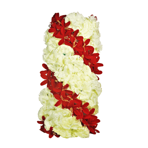 Red & White Artificial Vertical Garden Flowers Frame (Rental) R16