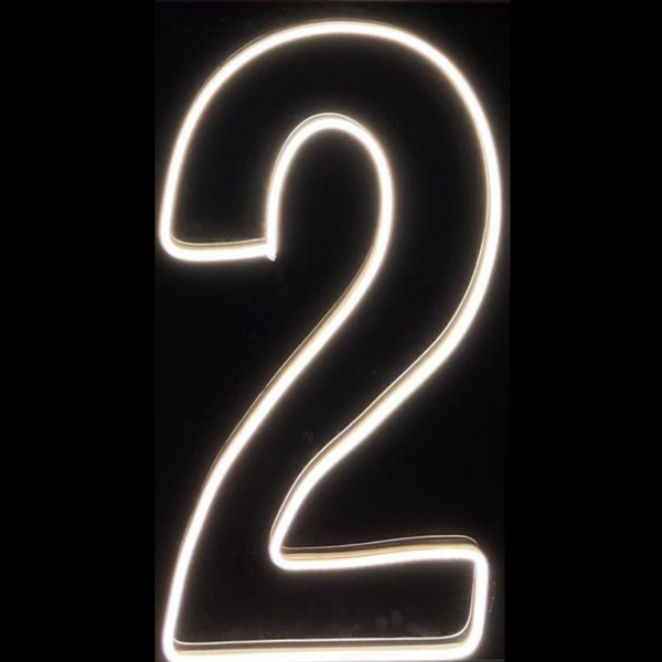 Neon Number 0 To 9 Sign (Rental) R32