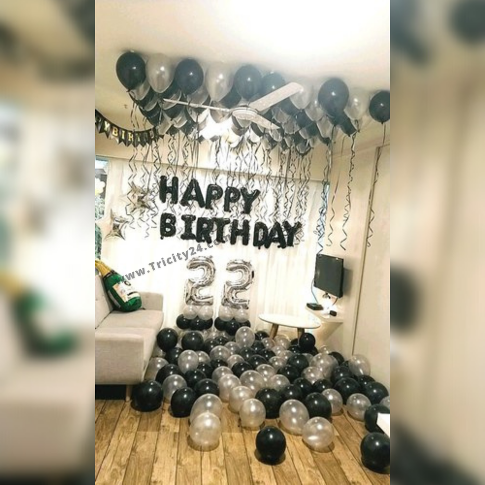 Black And White Theme Birthday Party Decoration (P27).